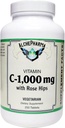 C- 1000mg (ασκορβικό οξύ) με 50 mg Rose HIPS - Χωρίς γλουτένη καλαμποκιού σόγιας (250 δισκία)