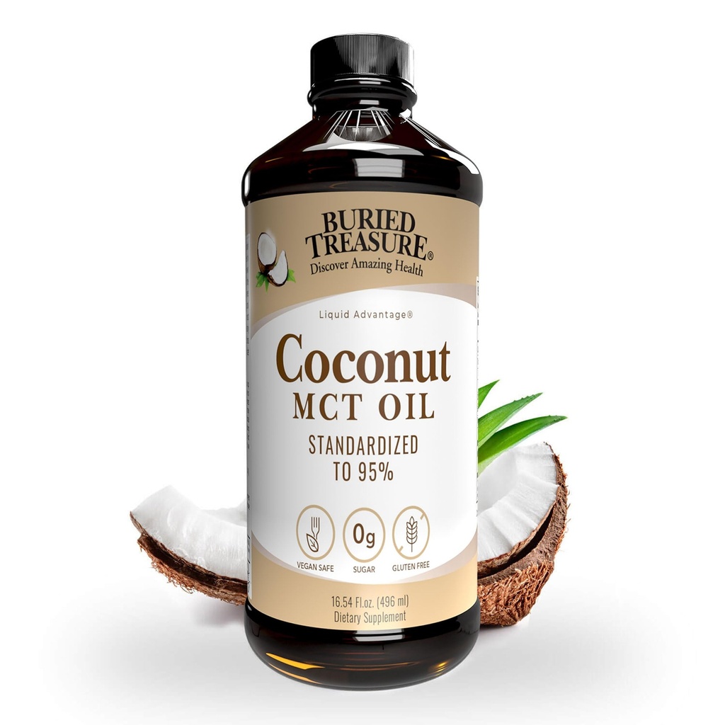 Θαμμένος θησαυρός MCT Λάδι καρύδας, 16,54 fl Oz (πακέτο του 1)