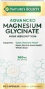 Nature's Bounty Calm Magnesium Glycinate Supplement - Υψηλή Απορρόφηση Μαγνήσιο για Χαλαρωμένη Τάση, Καρδιά & Οστική Υγεία, 90 Κάψουλες