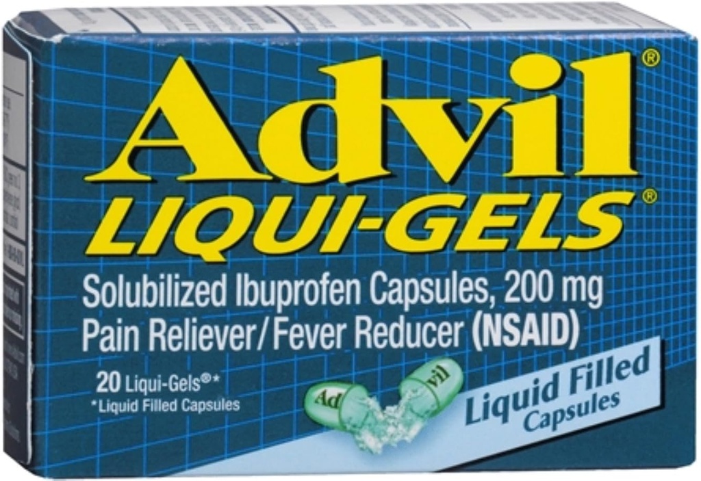 Advil 200 mg Liqui- Gels 20 ea (πακέτο των 12)