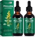 2 Drops Mullein συσκευασίας για τους πνεύμονες, φυσικά συμπληρώματα βοτάνων Mullein, εκχύλισμα φύλλων Mullein για τον καθαρισμό πνεύμονα και αναπνευστική υποστήριξη, 2,02 fl oz