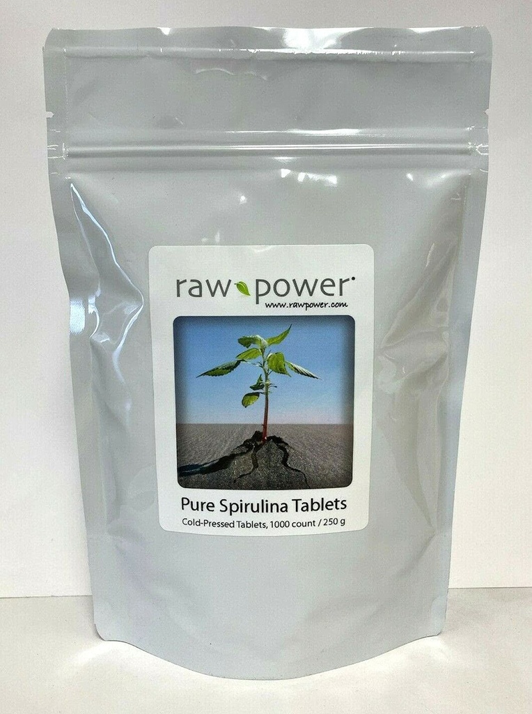 Δισκία Spirulina, 1000 Count, 250mg έκαστο, (250 γραμμάρια / 8, 8 oz) 100% καθαρό, ακατέργαστο, οργανικό, κρύο-Pressed