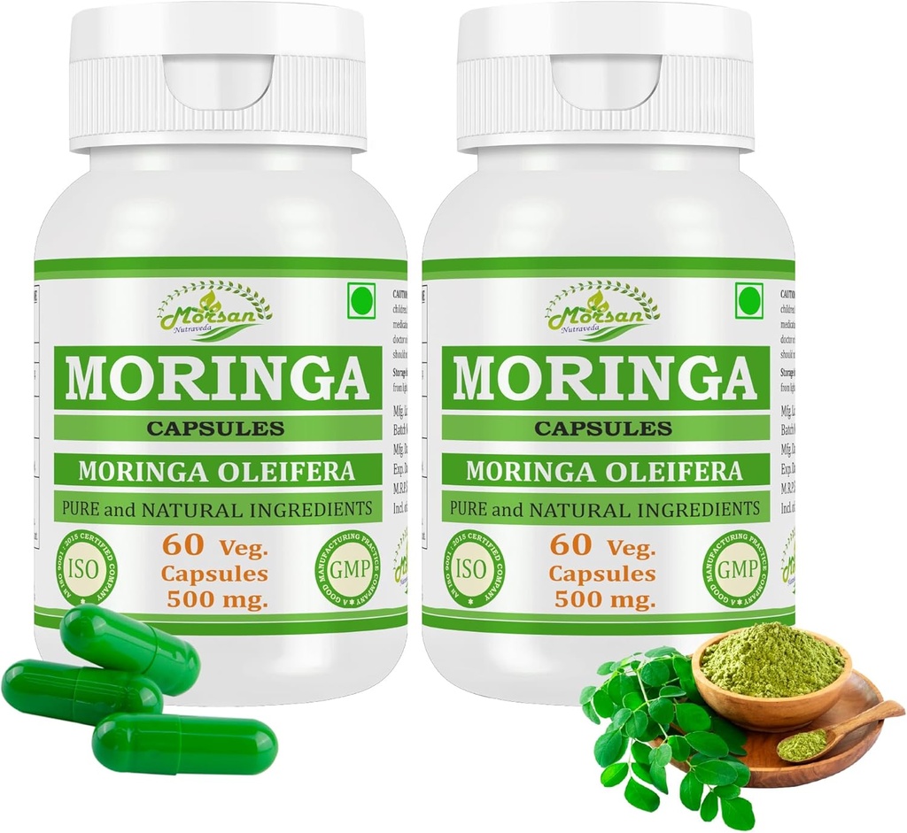 Φυσικό και καθαρό βοτανικό Moringa OLEIFERA (Moringa, Sahijan) Εκχύλισμα Κάψουλες 