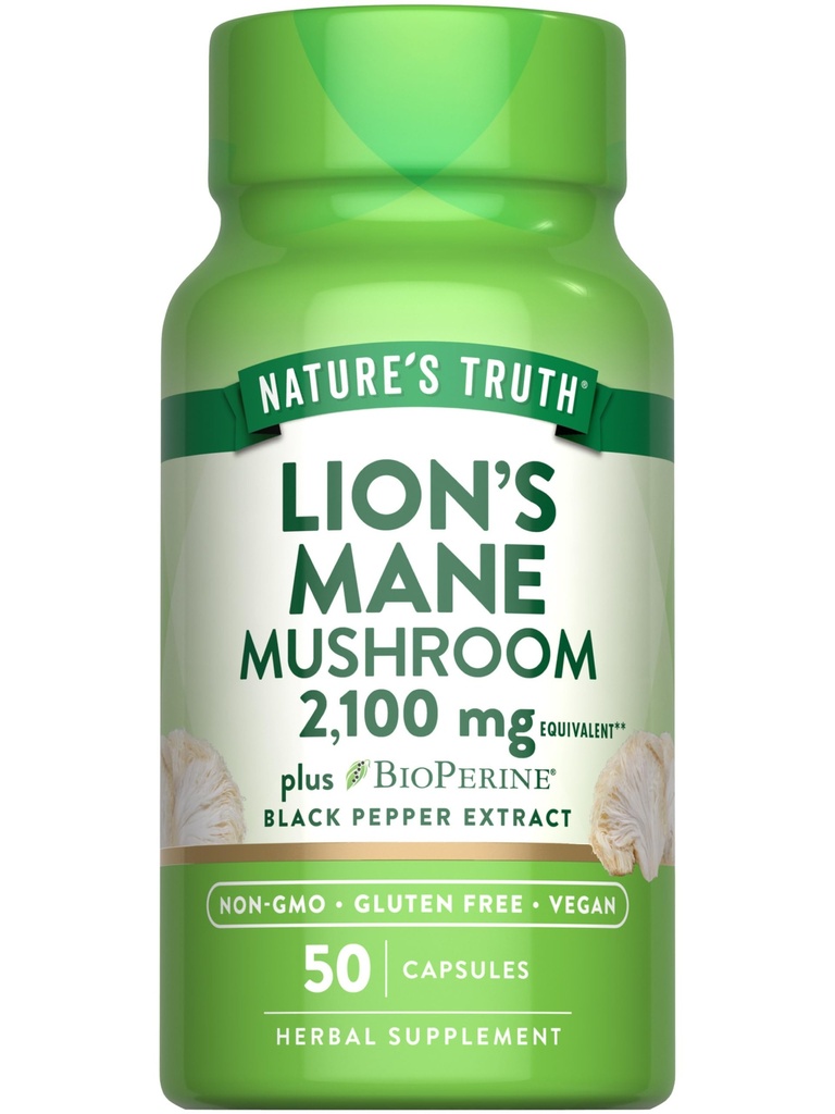 Nature's Truth Lions Mane Supplement Capsules 