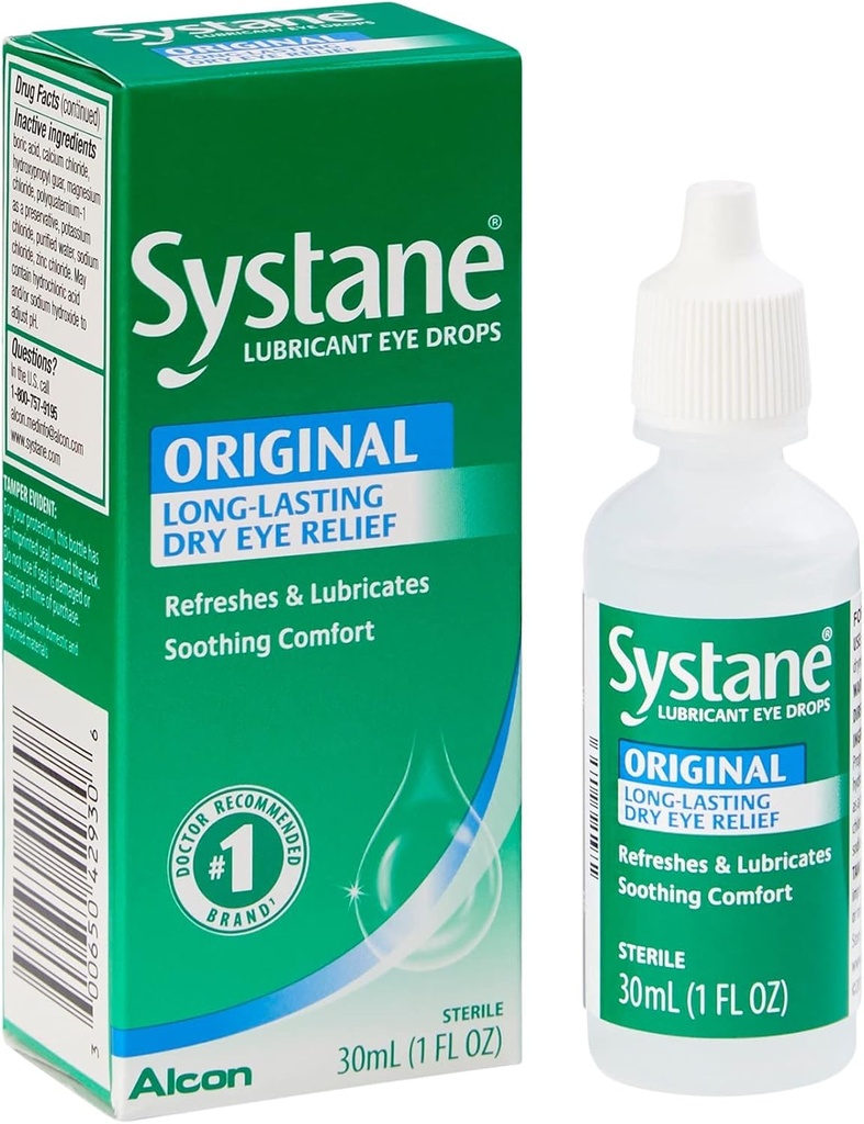 Λιπαντικό ματιών Systane 1 oz. Οφθαλμικές σταγόνες, 1 Ct