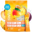 Swigg Ηλεκτρολύτες Powder Packets - Χωρίς ζάχαρη Multivitamin Hydration Powder, Ζάχαρη Δωρεάν Ηλεκτρολύτη Ποτό Mix με Βιταμίνη B12, B5, B6, C, D και Folate, Multi Vitamin Water, Tropical Fusion - 30 Sticks