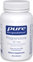 Pure Encapsulations Pregnenolone - 30 mg - Υποστήριξη ορμονών - Υποστήριξη μνήμης & Συμπλήρωμα εγκεφάλου - Χωρίς γλουτένη & Vegan - 180 κάψουλες