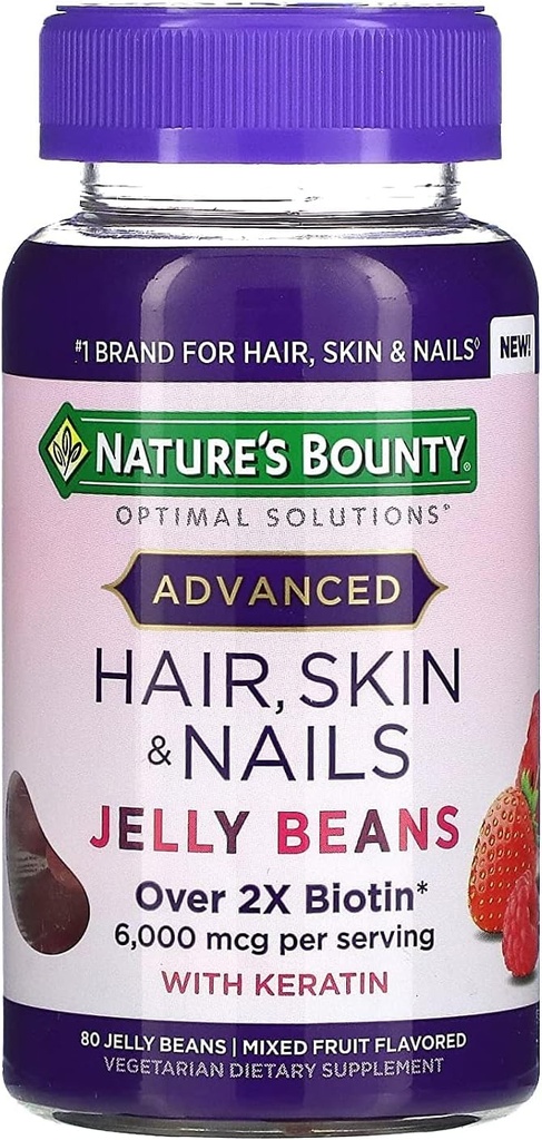 Nature's Bounty Advanced Hair, Skin, and Nails Jelly Beans 80ct, 1 ea