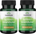Swanson Raw Spleen Glandular 200 Milligrams 60 Κάψουλες (2 Συσκευασία)