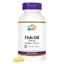 21st Century Fish Oil 1000 mg Softgels, (300 Count), Molecularly Distilled, Omega 3 Supplement with EPA & DHA, Purified to Eliminate Mercury, Supports Cardiovascular Health, Gluten Free & Non-GMO
