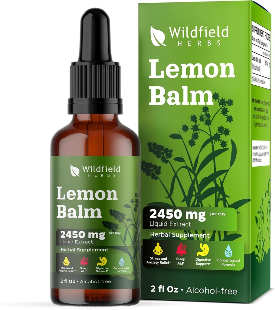 2 Lemon Balm Extract Drops Liquid 2000mg (Melissa officinalis) Βότανο συμπλήρωμα Απορροφήσεις Καλύτερα από κάψουλες, 2 μήνες προμήθεια, 84 υπηρεσίες, Αλκοόλ-ελεύθερο Βάμμα - 2 Oz, πακέτο των 2