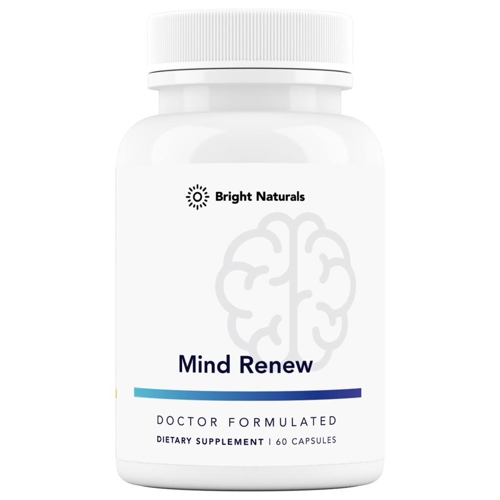 Mind Renew - Made in The USA - Brain Supplement for Memory and Focus - Υποστήριξη Ζωτικότητας και Ενέργειας, 60 Κάψουλες