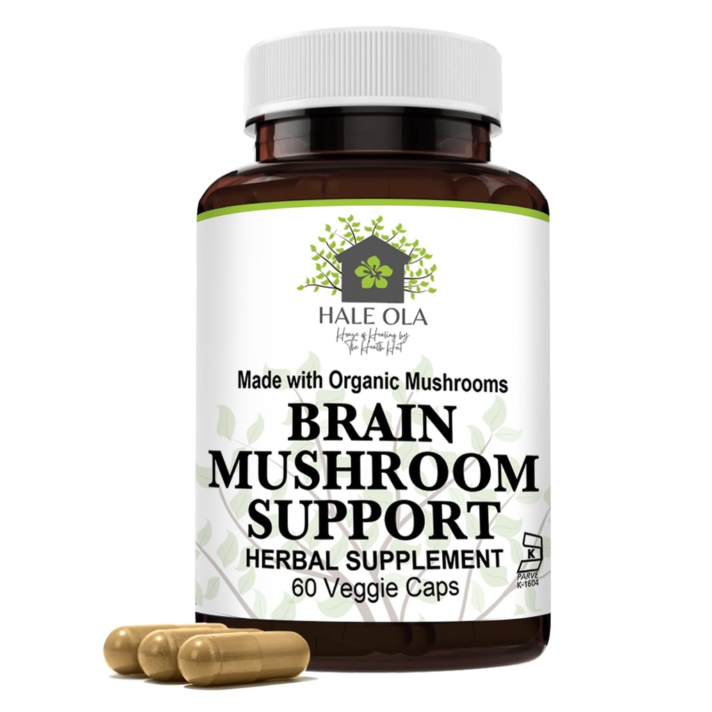 Υποστήριξη μανιταριών εγκεφάλου – Μη ΓΤΟ & Kosher Certified Supplement with Poent Mushroom Blend for Enhanced Mental Clarity, Energy, Focus, Memory Function & Cognitive Health