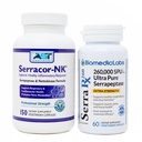 Serracor-NK & Serra-RX 260,000 SU - Scar Tissue Bundle (150 Capsules & 60 Capsules) - Acid-Resistant Serrapeptase Proteolytic Systemic Enzyme, Respiratory & Lung Support