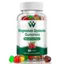Μαγνήσιο Γλυκινικό Gummies 400 Mg, Ζάχαρη-ελεύθερο Μαγνήσιο Gummies για παιδιά και ενήλικες με L-Θρεονικό, Ασβέστιο & Βιταμίνες B6+D3, 80 Count Μαγνήσιο Γλυκινικό Gummy Μικτές Γεύσεις Φρούτων