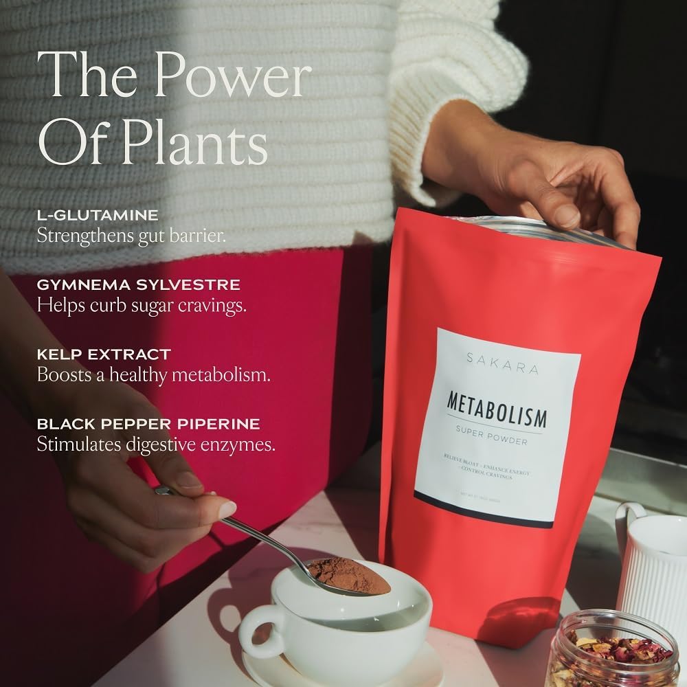 SAKARA Super Powder Bundle - Μεταβολισμός Super Powder, Chocolate & Fiber Super Powder, Hint of Pineapple - Help Digestive Health with Digestive Enzymes Supplement Powder