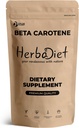 Beta Carotene 10% Vitamin A 25000 IU Powder | Immune System Support, Antioxidant Supplement | Cartenoids for Healthy Vision, Eyes & Skin | 100% Natural Betacarotene (1.76 oz - 50 gram)