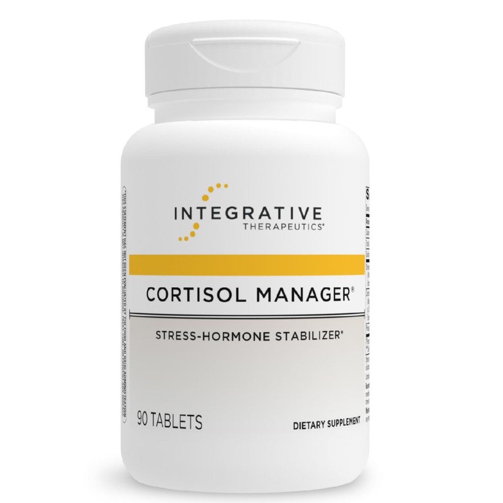 Integrative Pharmaceuticals Cortisol Manager - Συμπλήρωμα Υποστήριξης για την Υγεία για την Υγεία Ανταπόκριση στο Στρες* - Vegan, Dairy-Free & Gluten-Free - 90 Κάψουλες (45 Σερβιέτες)