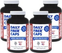 Yerba Prima Daily Fiber Caps - 180 Κάψουλες, (πακέτο των 4) - Διαλυτές και αδιάλυτες Διαιτητικές Ίνες Συμπλήρωμα - Καθαρίστε το έντερο - Υγεία στο έντερο - Vegan, Non-GMO, Χωρίς γλουτένη