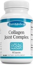 EuroMedica Collagen Joint Complex - Collagen Supplement for Joint Health Support - Συμπλήρωμα διατροφής με εκχύλισμα Boswellia & τύπου II Collagen - Υποστήριξη πλάτης & γονάτου - 60 κάψουλες