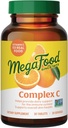 MegaFood Complex C - Vegan Immune Support Supplement with Vitamin C 250 mg, Made with Real Food Συμπεριλαμβανομένου Orange, Cranberry & Brown Rice, Gluten-free, Kosher - 30 Tablets, 30 Servings