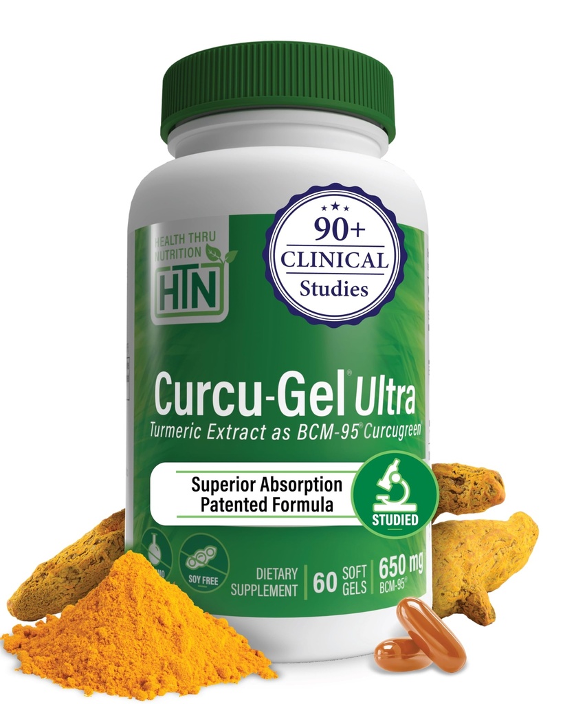 Health Thru Nutrition Curcu-Gel 650mg BCM-95® Κουρκουμένια κουρκουμίνη υψηλής απορρόφησης 