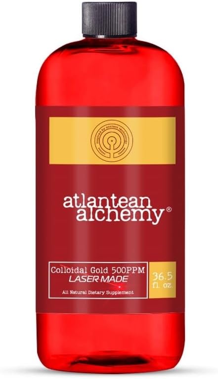 Colloidal Gold 500PPM 36.5oz - Laser Made