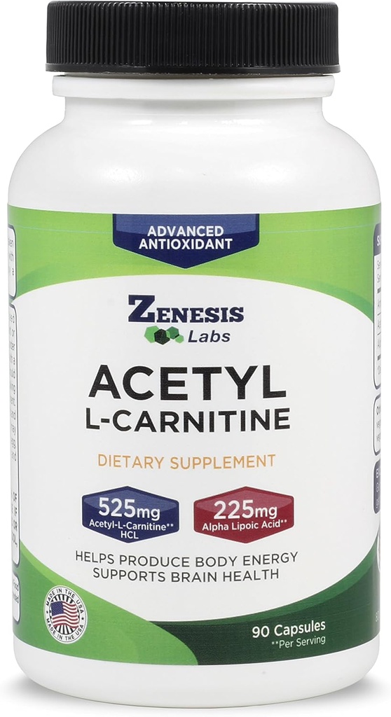Zenesis Labs Acetyl L-καρνιτίνη με Άλφα Λιποϊκό Οξύ - 90 Κάψουλες