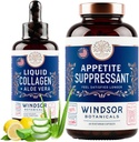 WINDSOR BOTANICALS Όρεξη Καταπιεστικό και υγρό Collagen Marine Diet και Beauty Bundle
