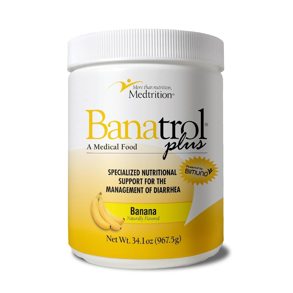 Banatrol® Φυσικό Αντιδιαρρηκτικό με Προβιοτικά, Ανακούφιση από Χρόνια Διάρροια, IBS, Επαναλαμβανόμενη Διάρροια, Κλινικά Υποστηριζόμενη Ιατρική Τροφή, Μη Συντηρητική, 90 Υπηρεσίες (Banana)