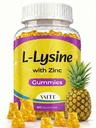 L Lysine Gummies 1000mg με Ψευδάργυρο - Υποστηρίζει το δέρμα, Lip, Vegan, Χωρίς γλουτένη, 60 Μασώμενα L-Lysine για Ενήλικες, Βιταμίνες Υγεία ιστού & ανοσοποιητικό σύστημα, Amino Acid & Complex Συμπληρώματα, Μη ΓΤΟ