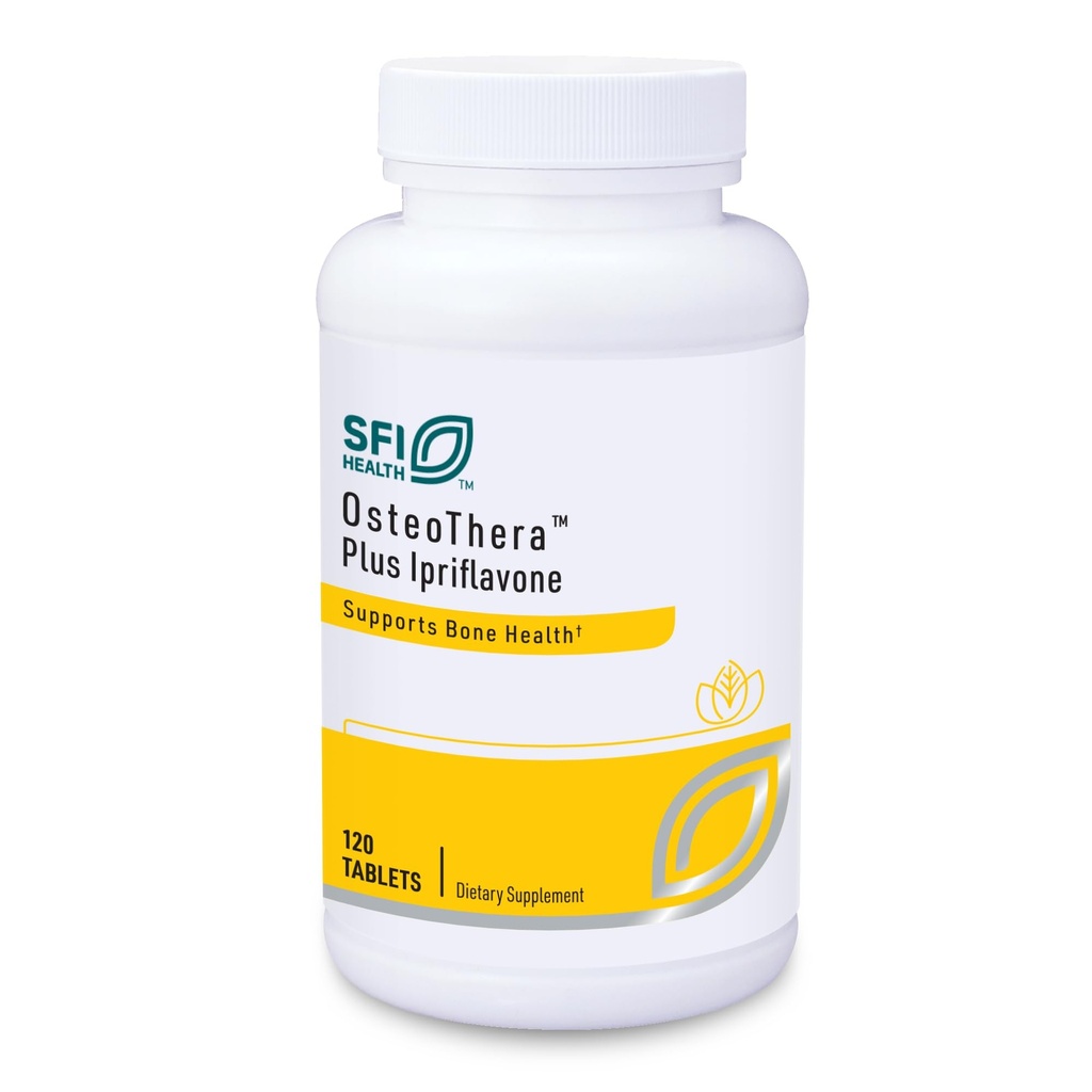Klaire Labs SFI Health Osteothera Plus δισκία Ipriflavone - Hypoallergenic & Multifactorial Calcium Complex & Isoflavone Παράγωγη φόρμουλα υποστήριξης οστών με βιταμίνη Κ, D3, μαγνήσιο (120 δισκία)