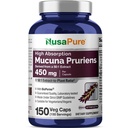 NusaPure Mucuna Pruriens 50:1 Extract, 450 mg Equivalent to 22,500mg 150 Veggie Caps (Non-GMO, Vegan, Gluten Free, Bio-Perine)