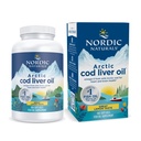 Nordic Naturals Arctic Cod Liver Oil, Lemon - 180 Soft Gels - 750 mg Σύνολο Omega-3s με EPA & DHA - Heart & Brain Health, Healthy Immunity, Συνολική ευεξία - Μη-GMO - 60 Υπηρεσίες