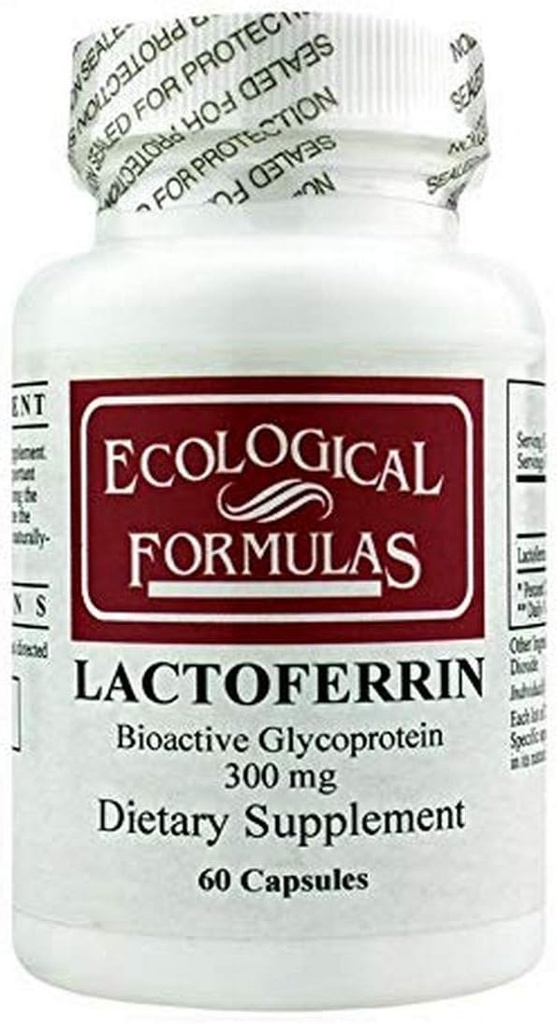 Οικολογικές Φόρμουλες Lactoferrin 300 Mg, White, 60 Count