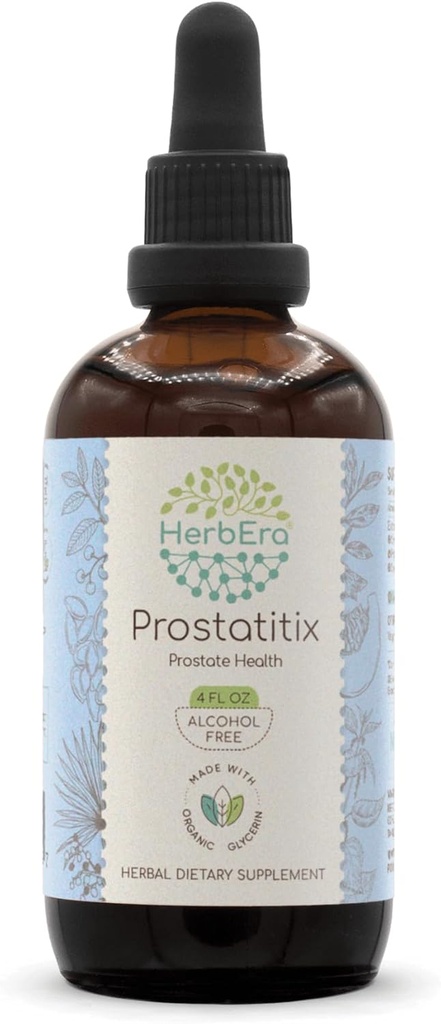 Prostatitix B120 Χρώμα εκχυλίσματος χωρίς αλκοόλ: Saw Palmetto Berry, Stinging Nettle Leaf, Pumpkin Seed, Green Tea Leaf, Wildcrafted: Pygeum Bark. Υγεία του προστάτη 4 Fl Oz