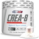 EHP Labs CREA-8 Micronized Creatine Monohydrate Powder - Unflaved Creatine Powder for Muscle Growth, Inclusive Strength, Enhanced Energy Output and βελτιωμένη απόδοση - 100 Services (500g)