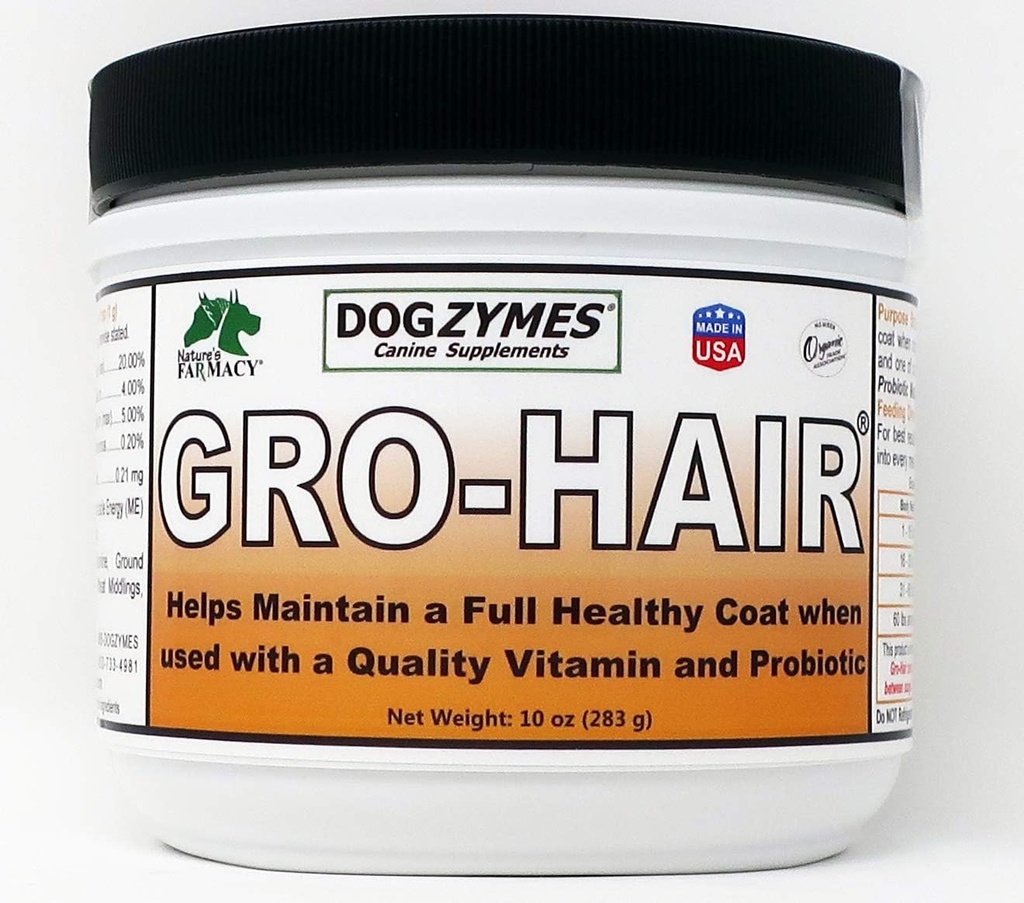 Ένζυμα GRO-Hair για το Μήκος του Coat ή Feathering, γρήγορη ανάπτυξη του Coat ή όταν αραιά Coat ή/και Bald Spots πρέπει να συμπληρώσετε.