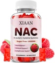 NAC Gummies for Kids & Adults, N Acetyl Cysteine 1000mg συμπλήρωμα NAC για Αντιοξειδωτικά & Ανοσολογική Υποστήριξη, Υγεία Πνεύμονα & Ήπαρ, Βατόμουρο Γεύση 60 Count