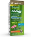 GoodSense Children's All Day Alergy Relief, Cetirizine Hydrochloride Oral Solution 1 mg/mL, Bubble Gum Flavor, Dye Free, Sugar Free, 4 Fluid Ounce