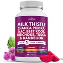 NEW AGE Milk Thistle NAC Chanca Piedra Beet Root Artichoke Dandelion Root Astragalus - Συν TUDCA & Ginger - 60 Count