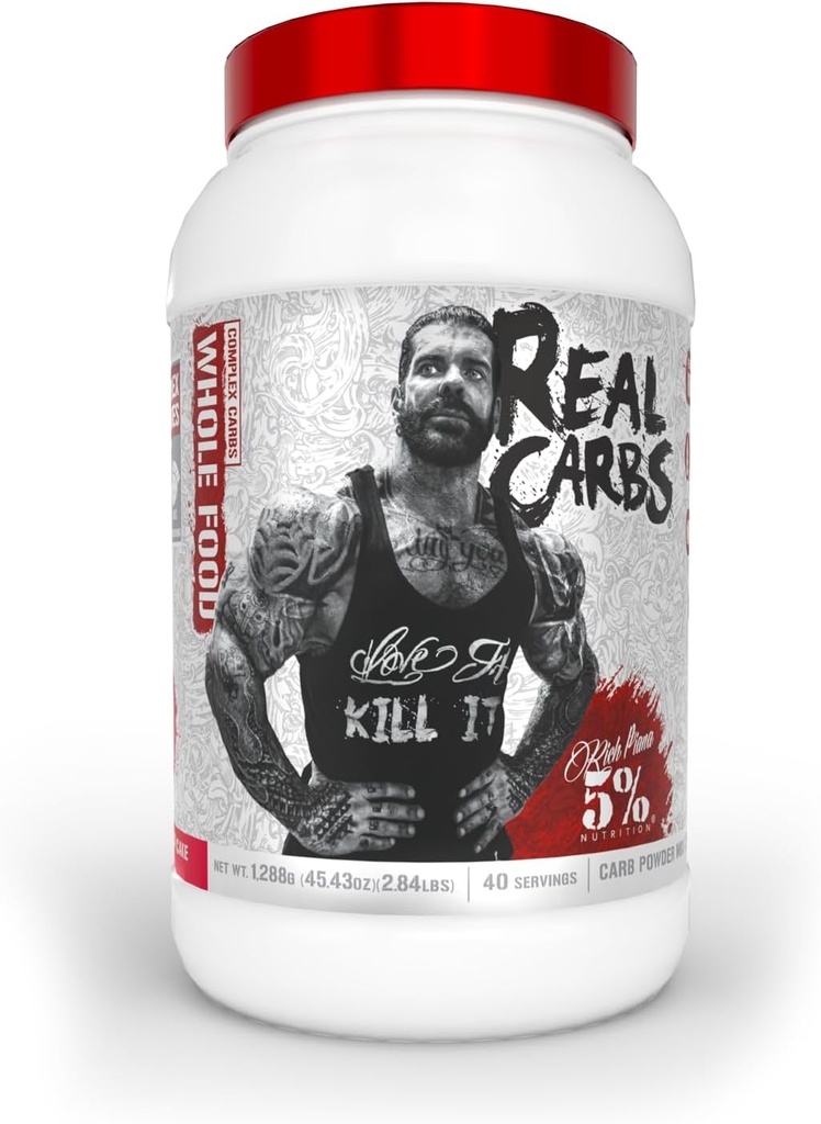 5% Διατροφή Πλούσια Piana Real Carbs με Real Food Complex Carb Powder, Long-Lasting Χαμηλή Γλυκαιμική Ενέργεια για την προ-εργασία / Post-Workout Recovery Meal, 2,84 lb, 40 εξυπηρετούν (Strawberry Shortcake)