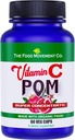 The Food Movement Vitamin C Pom - Pomegranate superfood συμπυκνωμένο σε συνδυασμό με 100% Φυτική βάση Βιταμίνη C από Βιολογικό Acerola Cherry και Camu Camu- Vegan - Χωρίς γλουτένη - 60 κάψουλες