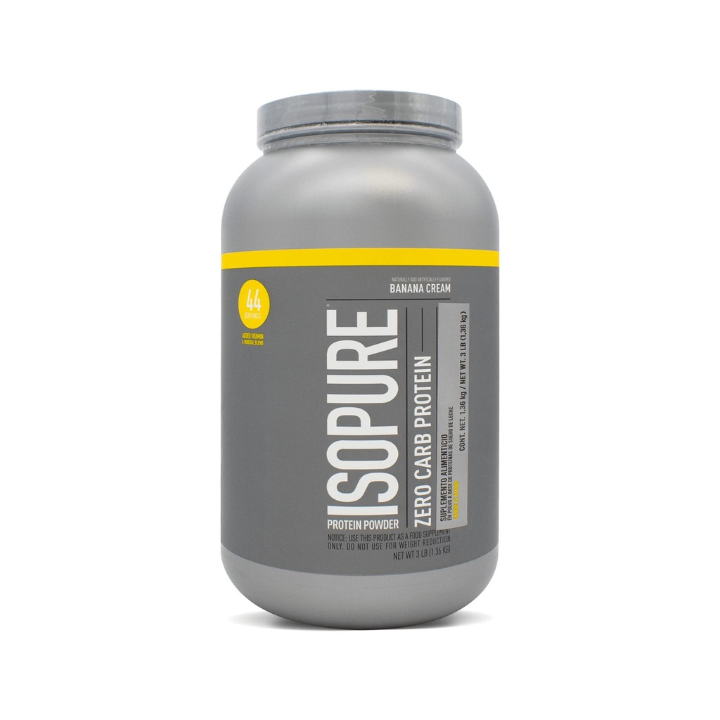 Η καλύτερη κρέμα μπανάνας Isopure της φύσης (Zero Carb), 3-Pound Tub