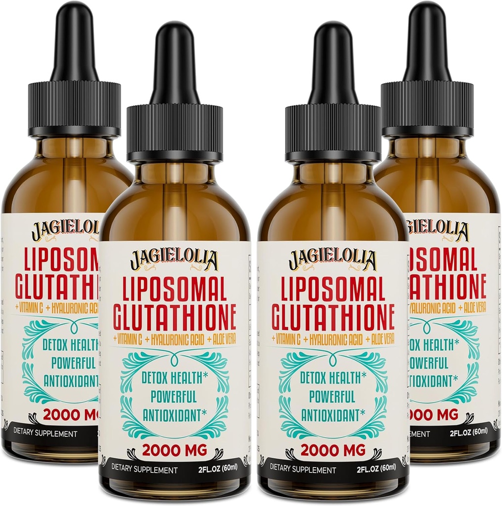 Liposomal Glutathione Liquid 2000MG – Συμπλήρωμα Αντιοξειδωτικής Αποτοξίνωσης για γυναίκες & άνδρες, Άμυνα γήρανσης, Λειτουργία ήπατος & Ενέργεια, με Υαλουρονικό Οξύ + Αλόη Βέρα + Βιταμίνη C, Φυσικό & Vegan, 8 FL.OZ