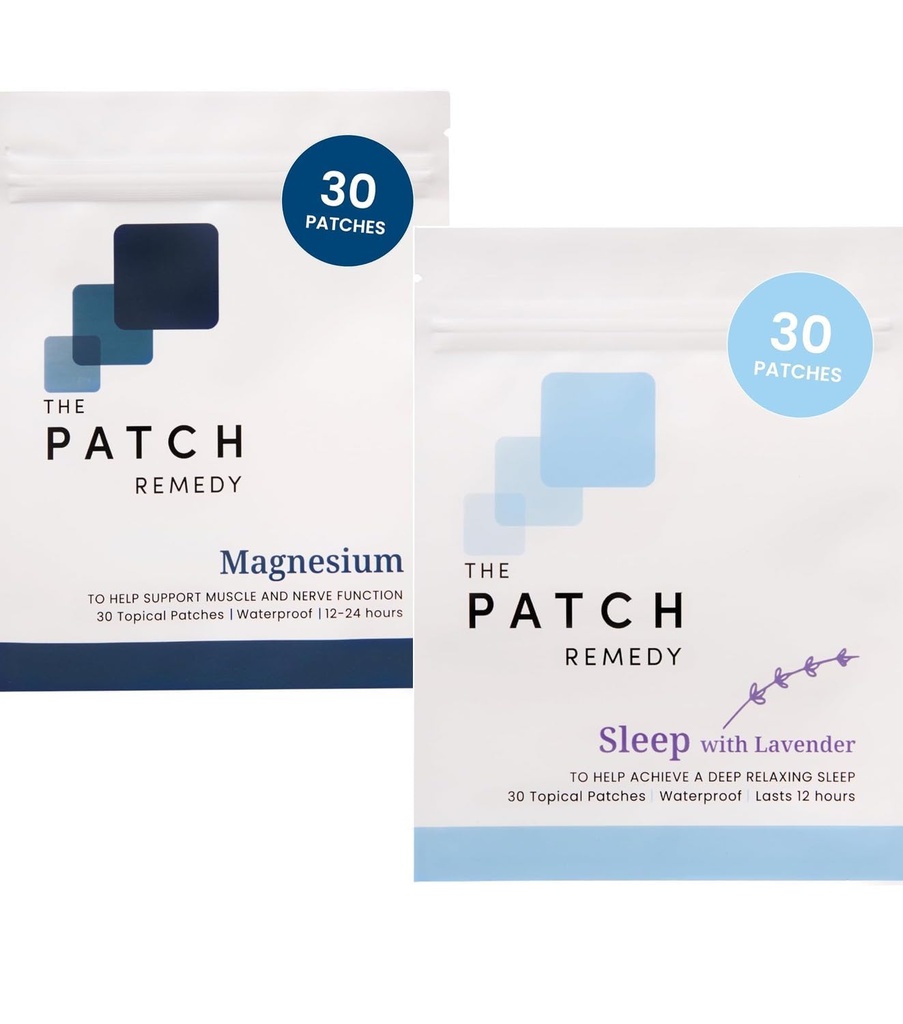Το Patch Remedy Sleep & Recovery Bundle - (60 Patches) Essential Evening Relaxation & Muscle Recovery Kit με το Sleep Lavender Patch & Magnesium Glycinate Patch