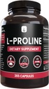 ΑΝΩΤΑΤΑ ΑΡΧΙΚΑ ΣΥΣΤΑΤΙΚΑ L-Proline (365 Κάψουλες) Όχι Μαγνήσιο ή Ρύζι Fillers, Πάντα καθαρό, Εργαστήριο Επαληθευμένο