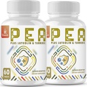 1500 MG Παλμιτοϋλοαιθανολαμίδιο με λουτεολίνη 98% & Κουρκουμάς, Υψηλή Απορρόφηση, Μικρονωμένο Συμπληρώματα Μπύρας για τη Διαχείριση της Δυσφορίας - USA Made - 120 Tablets