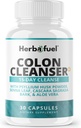 Cleanse Colon - Υποστηρίζει Detox, Gut Health, & Bloating Relief - Περιέχει βότανα, ίνες, & προβιοτικά - Σύνθετη φόρμουλα καθαρισμού με Psyllium Husk σκόνη, μη GMO, 30 κάψουλες