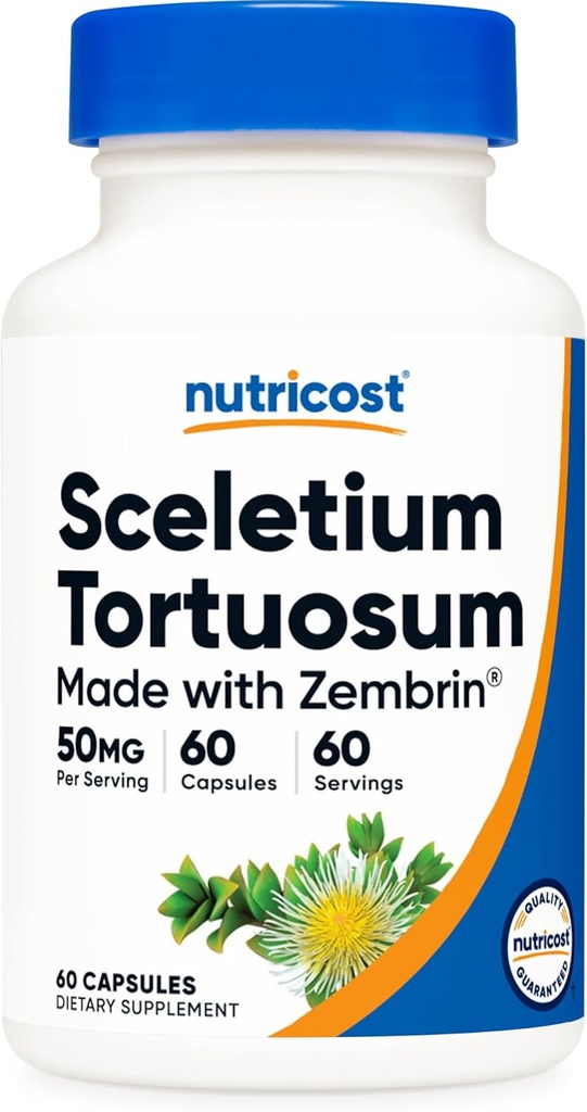 Nutricost Zembrin (Sceletium Tortuosum) 60 Κάψουλες (50mg έκαστο) - Κτηνοτροφικές κάψουλες, Μη ΓΤΟ, Χωρίς γλουτένη